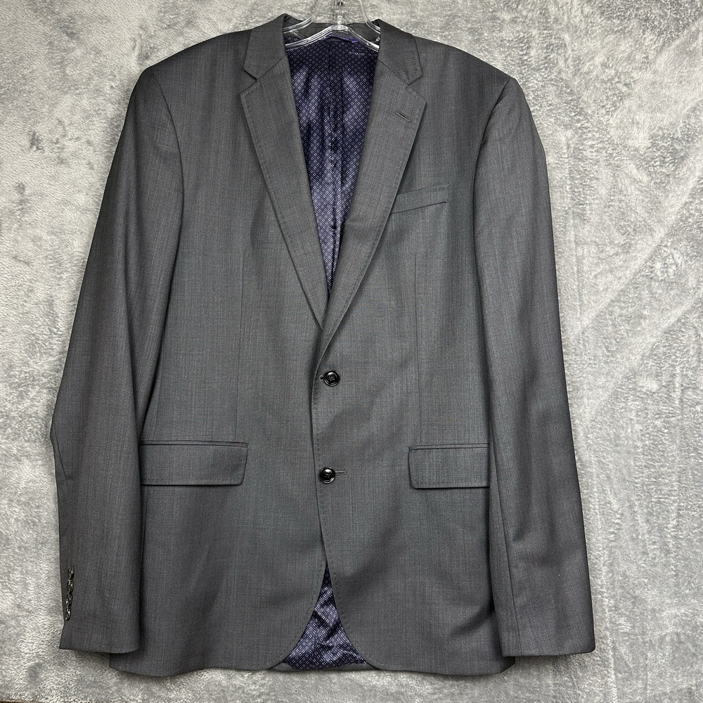 Ted Baker London Endurance‎ Jay CT Blazer Jacket Men's 42L Gray 100% Wool